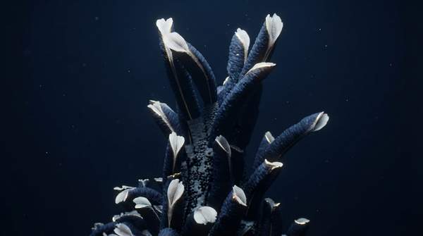 Editorial illustration for Deep-Sea Vent Extremophiles as Analogs for Life on Ocean Worlds