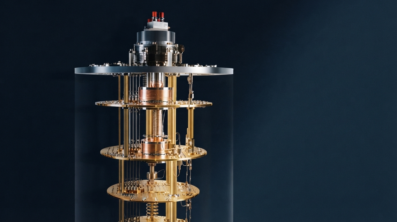 Editorial illustration for Four Roads to a Fault-Tolerant Quantum Computer: Superconducting, Trapped-Ion, Photonic, and Topological Qubits Compared