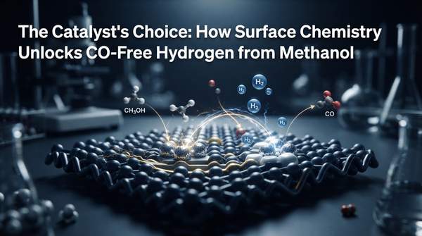 Editorial illustration for The Catalyst's Choice: How Surface Chemistry Unlocks CO-Free Hydrogen from Methanol
